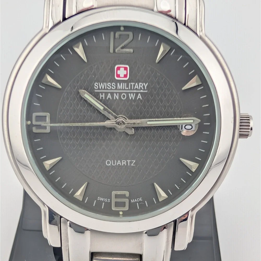 Swiss Military Honowa Gray Textured Dial‎ Swiss Made Watch 06-547 Stainless